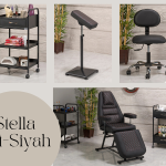 Stella Dövme Koltuğu Seti - Siyah | 4'lü Set | SC-6307