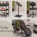 Perla Dövme Koltuğu Seti - Kahverengi | 4'lü Set | SC-6318